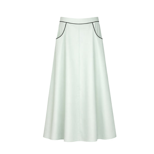 PIPING ACCENT A-LINE SKIRT