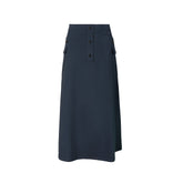 Maxi Button Flap Skirt