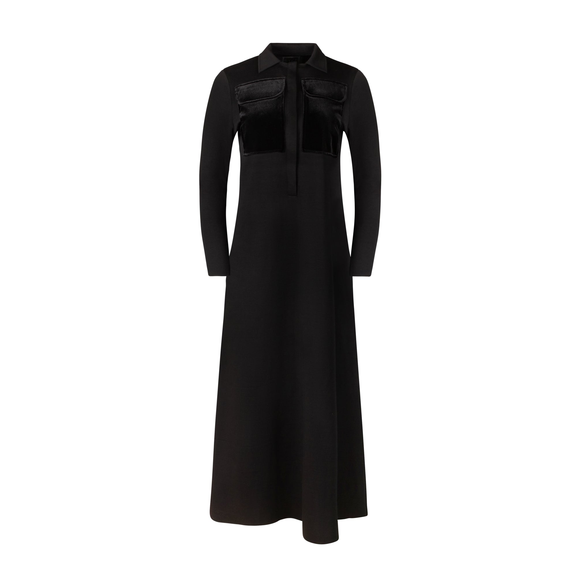 Maxi Polo Velvet Detail Dress