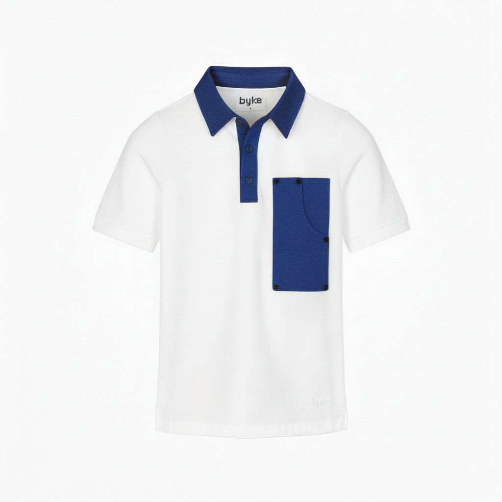 DENIM POCKET POLO  SHORT SLEEVE