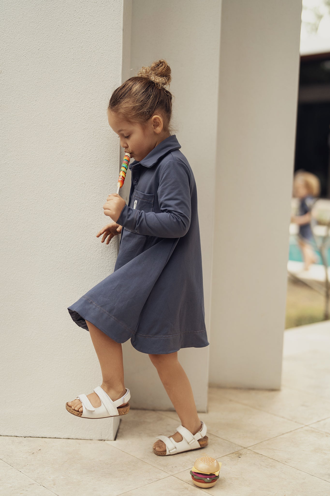 POCKET ZIP POLO DRESS