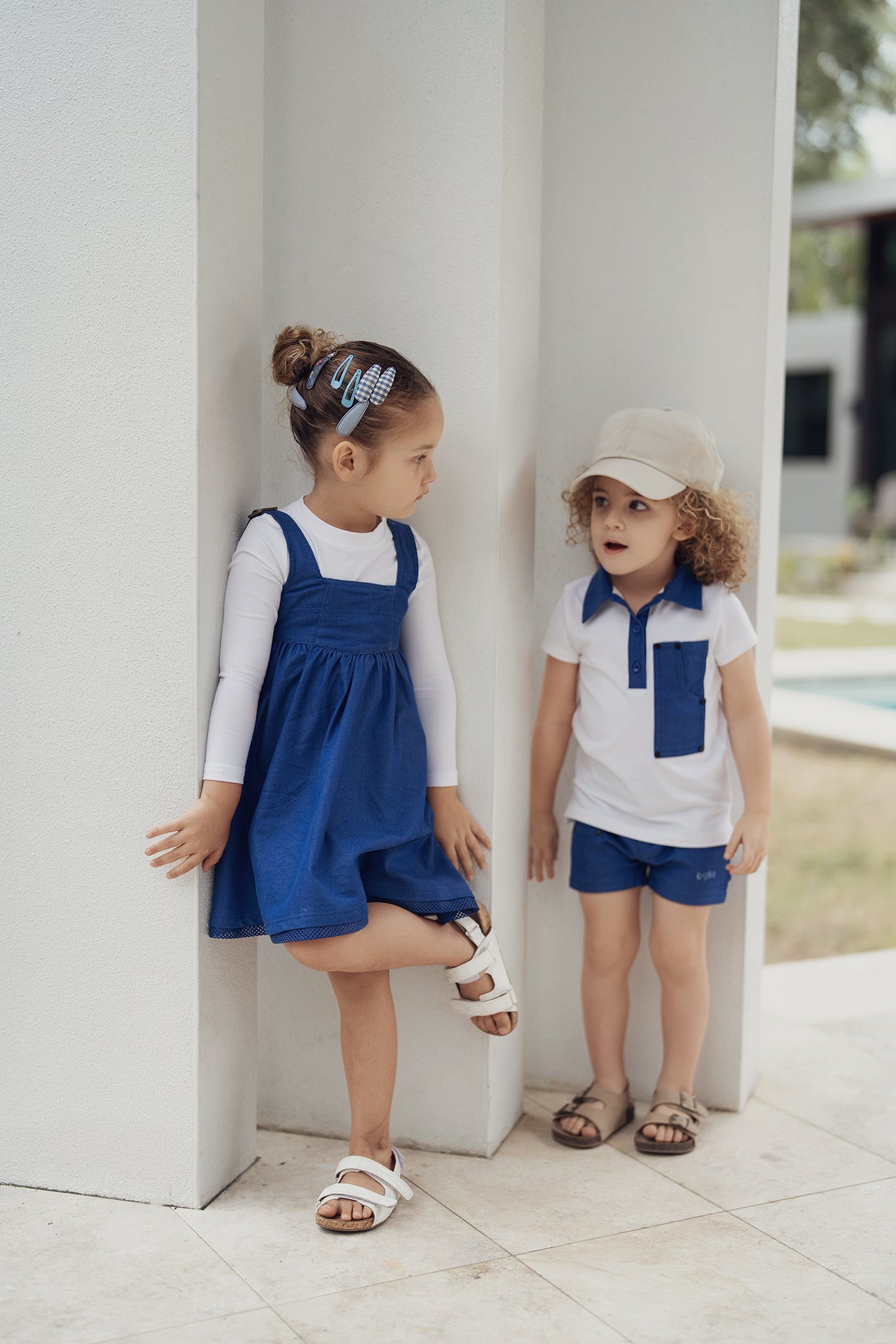 DENIM POCKET POLO  LONG SLEEVE