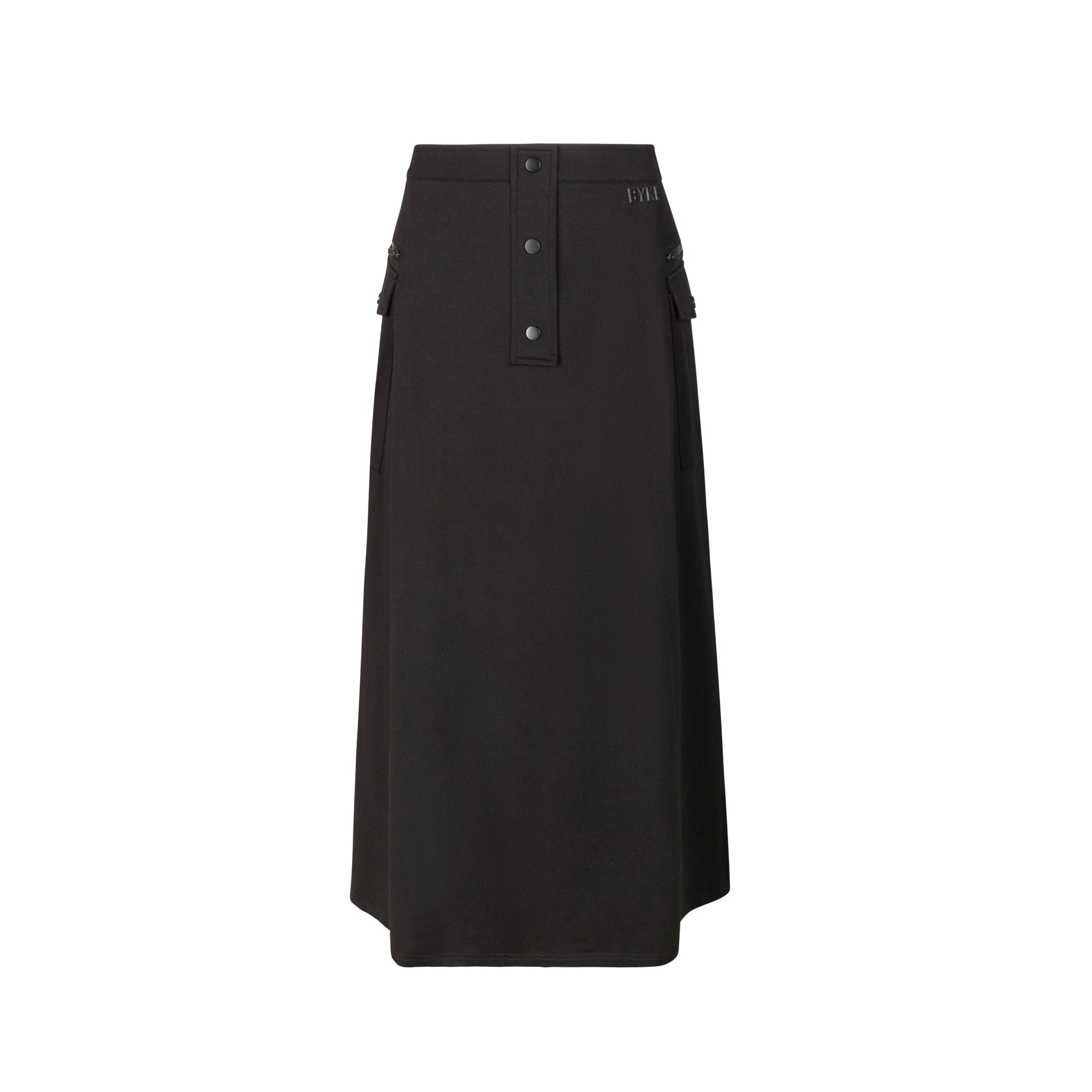 Maxi Button Flap Skirt